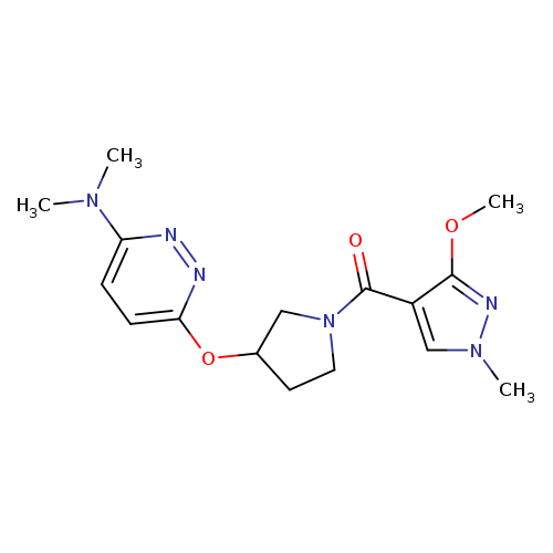 6-{[1-(3-methoxy-1-methyl-1H-pyrazole-4-carbonyl)pyrrolidin-3-yl]oxy}-N,N-dimethylpyridazin-3-amine