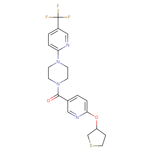 1-[6-(thiolan-3-yloxy)pyridine-3-carbonyl]-4-[5-(trifluoromethyl)pyridin-2-yl]piperazine