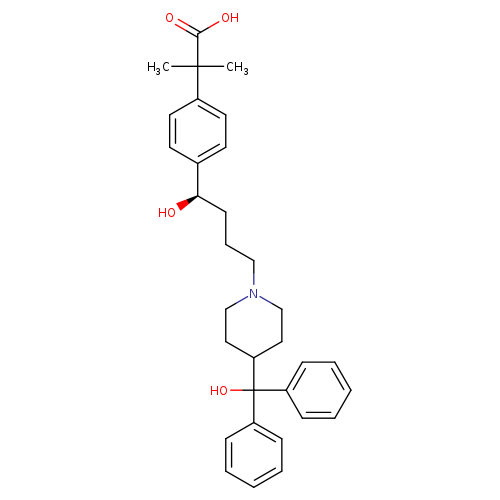 Benzeneacetic acid, 4-[(1R)-1-hydroxy-4-[4-(hydroxydiphenylmethyl)-1-piperidinyl]butyl]-α,α-dimethyl-