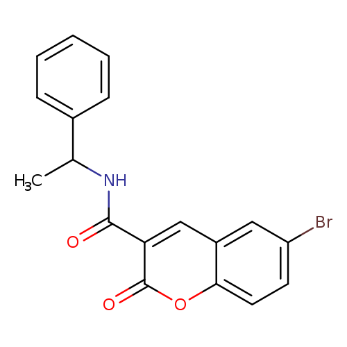 6-bromo-2-oxo-N-(1-phenylethyl)-2H-chromene-3-carboxamide