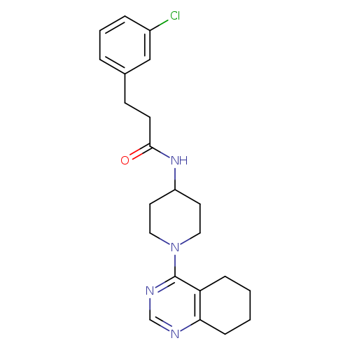 3-(3-chlorophenyl)-N-[1-(5,6,7,8-tetrahydroquinazolin-4-yl)piperidin-4-yl]propanamide