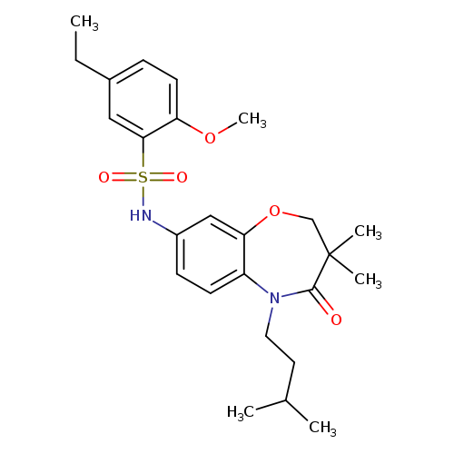 N-[3,3-dimethyl-5-(3-methylbutyl)-4-oxo-2,3,4,5-tetrahydro-1,5-benzoxazepin-8-yl]-5-ethyl-2-methoxybenzene-1-sulfonamide