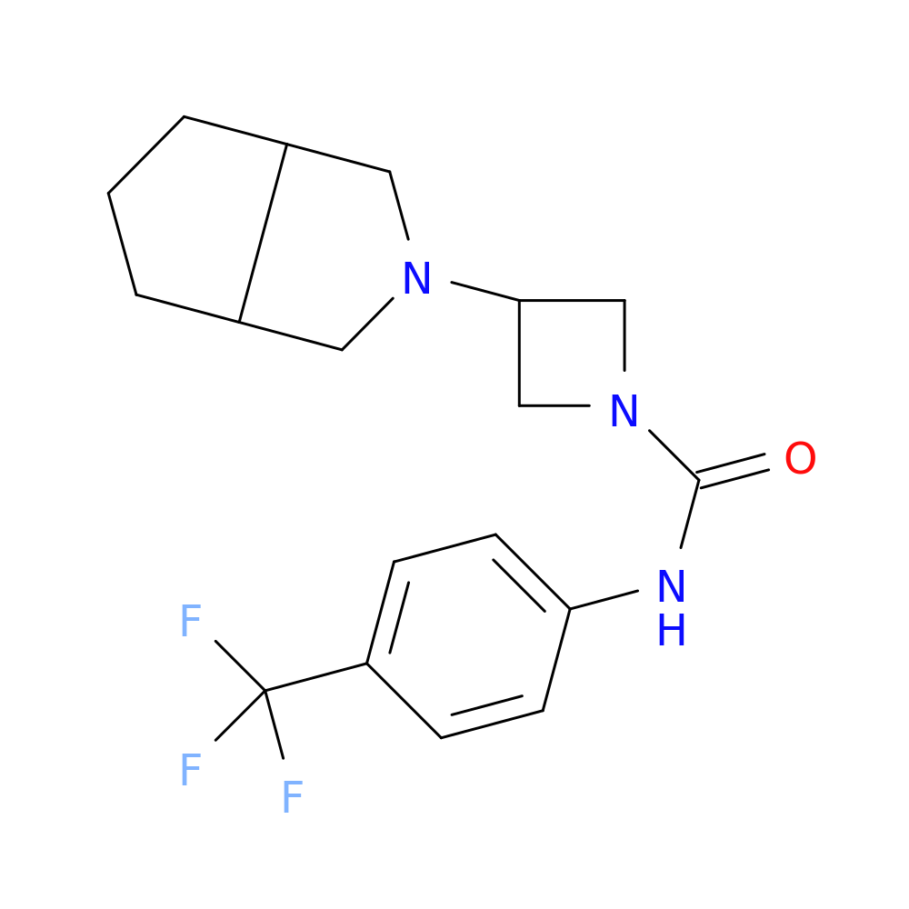 3-{octahydrocyclopenta[c]pyrrol-2-yl}-N-[4-(trifluoromethyl)phenyl]azetidine-1-carboxamide