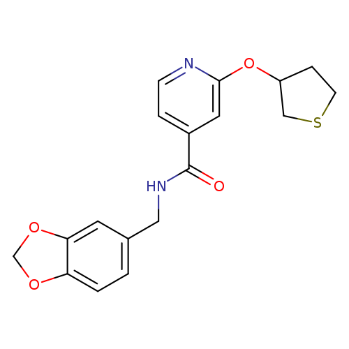 N-[(2H-1,3-benzodioxol-5-yl)methyl]-2-(thiolan-3-yloxy)pyridine-4-carboxamide