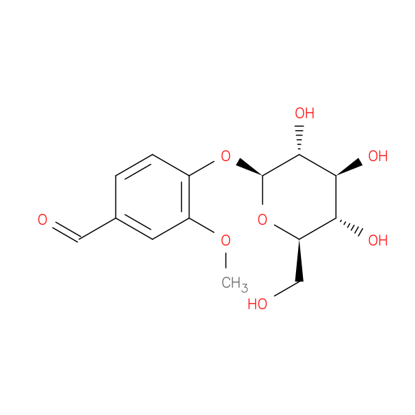 3-Methoxy-4-(((2S,3R,4S,5S,6R)-3,4,5-trihydroxy-6-(hydroxymethyl)tetrahydro-2H-pyran-2-yl)oxy)benzaldehyde