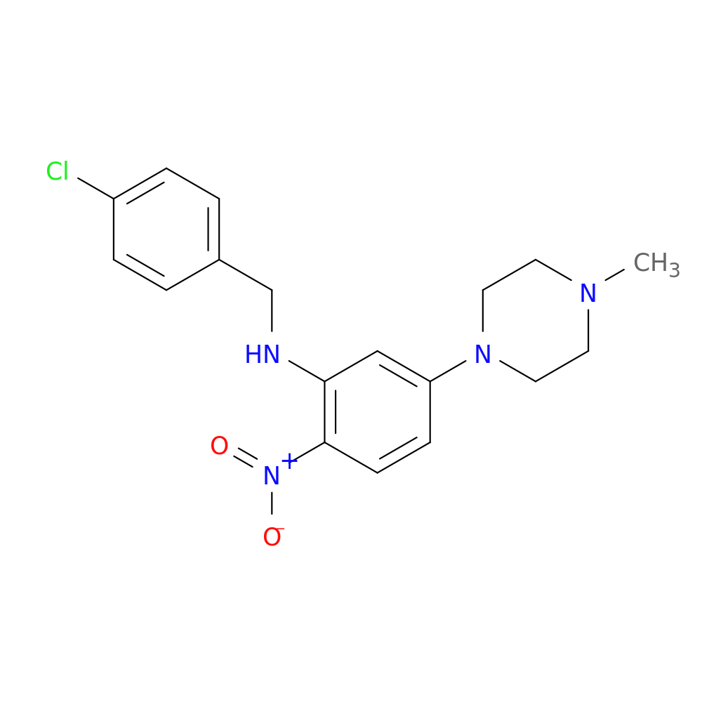 1-{3-[(4-chlorobenzyl)amino]-4-nitrophenyl}-4-methylpiperazine