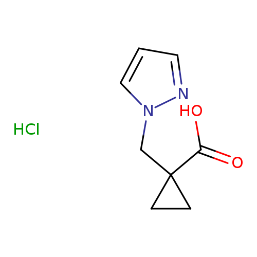 1-(1H-pyrazol-1-ylmethyl)cyclopropanecarboxylic acid hydrochloride