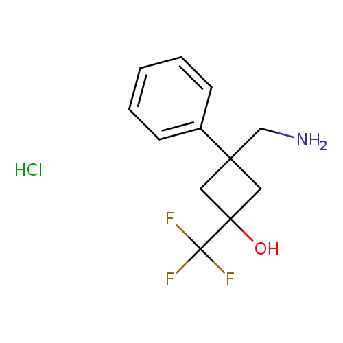 3-(aminomethyl)-3-phenyl-1-(trifluoromethyl)cyclobutan-1-ol hydrochloride, Mixture of diastereomers