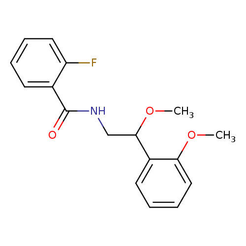 2-fluoro-N-[2-methoxy-2-(2-methoxyphenyl)ethyl]benzamide