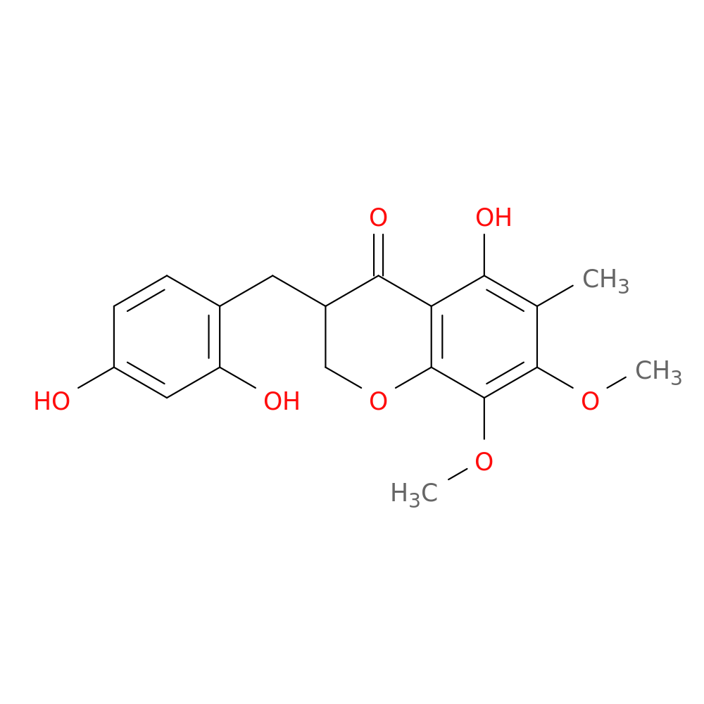 3-(2,4-Dihydroxybenzyl)-5-hydroxy-7,8-dimethoxy-6-methylchroman-4-one