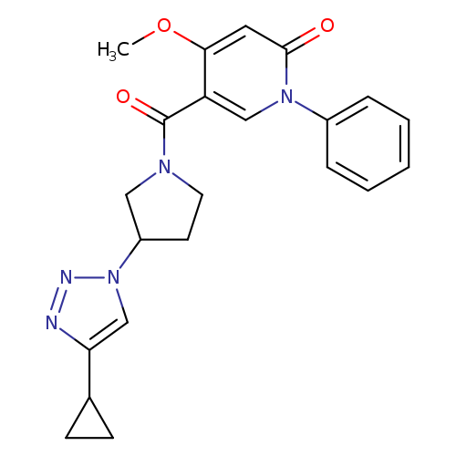 5-[3-(4-cyclopropyl-1H-1,2,3-triazol-1-yl)pyrrolidine-1-carbonyl]-4-methoxy-1-phenyl-1,2-dihydropyridin-2-one