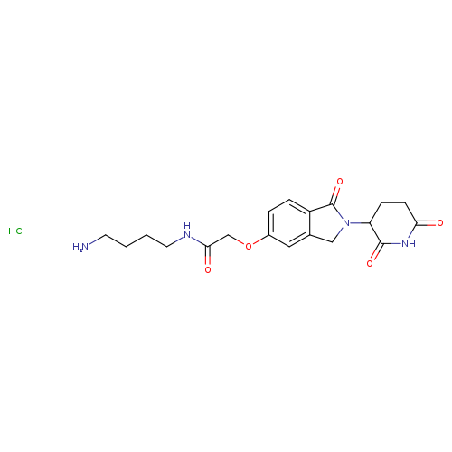 N-(4-aminobutyl)-2-{[2-(2,6-dioxopiperidin-3-yl)-1-oxo-2,3-dihydro-1H-isoindol-5-yl]oxy}acetamide hydrochloride