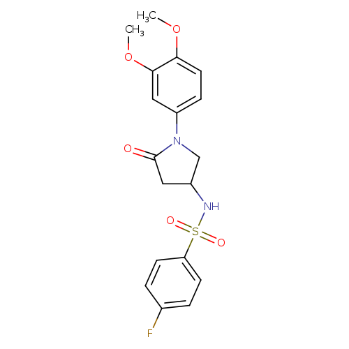 N-[1-(3,4-dimethoxyphenyl)-5-oxopyrrolidin-3-yl]-4-fluorobenzene-1-sulfonamide