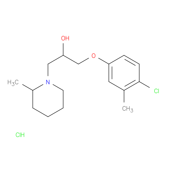 1-(4-chloro-3-methylphenoxy)-3-(2-methylpiperidin-1-yl)propan-2-ol hydrochloride