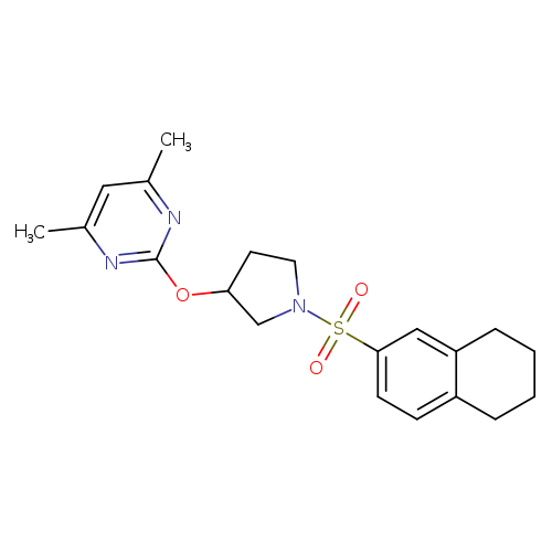 4,6-dimethyl-2-{[1-(5,6,7,8-tetrahydronaphthalene-2-sulfonyl)pyrrolidin-3-yl]oxy}pyrimidine
