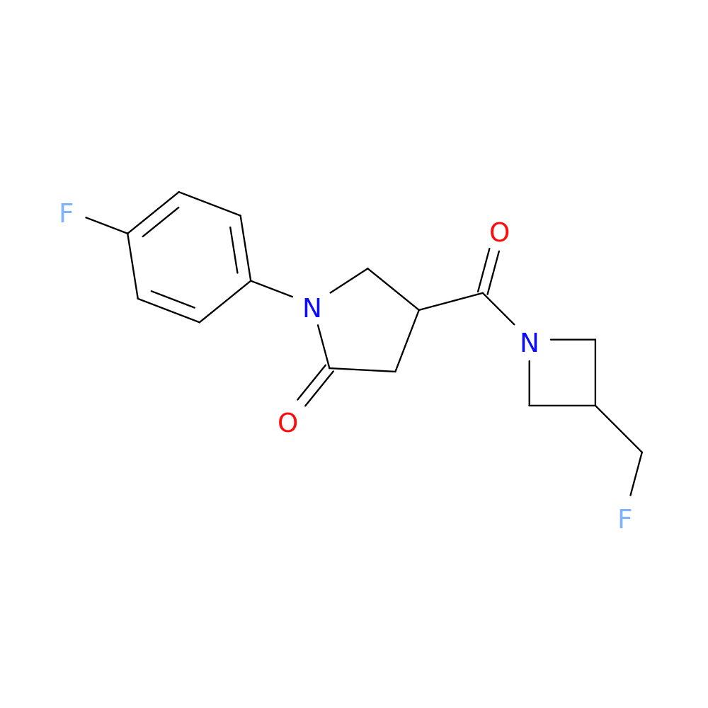 4-[3-(fluoromethyl)azetidine-1-carbonyl]-1-(4-fluorophenyl)pyrrolidin-2-one