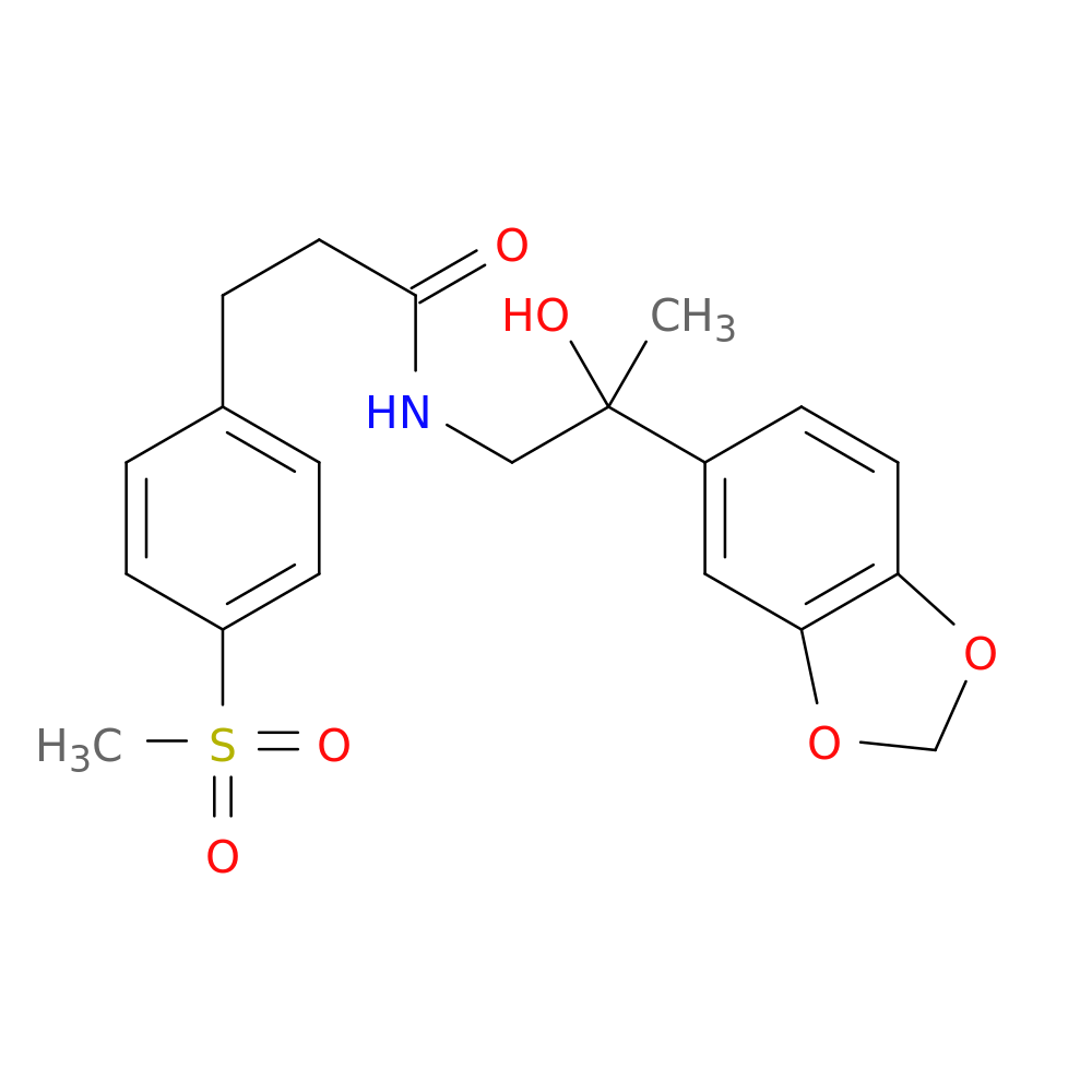 N-[2-(2H-1,3-benzodioxol-5-yl)-2-hydroxypropyl]-3-(4-methanesulfonylphenyl)propanamide