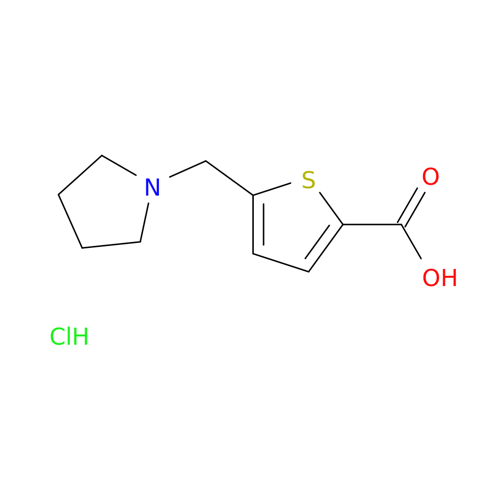 5-[(pyrrolidin-1-yl)methyl]thiophene-2-carboxylic acid hydrochloride