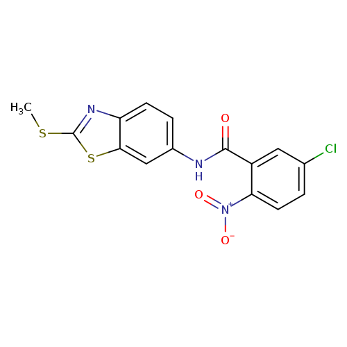 5-chloro-N-[2-(methylsulfanyl)-1,3-benzothiazol-6-yl]-2-nitrobenzamide