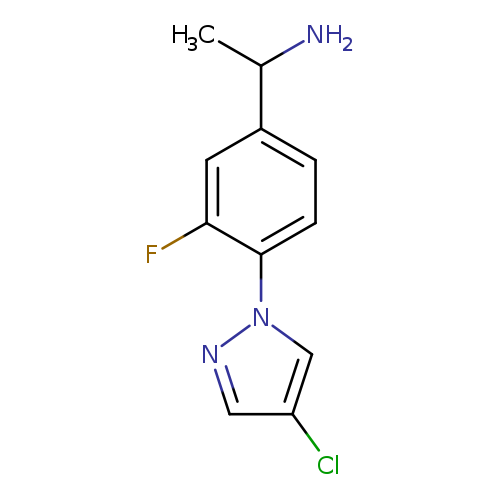 1-[4-(4-chloro-1H-pyrazol-1-yl)-3-fluorophenyl]ethan-1-amine