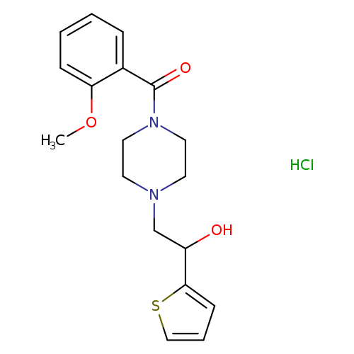 2-[4-(2-methoxybenzoyl)piperazin-1-yl]-1-(thiophen-2-yl)ethan-1-ol hydrochloride
