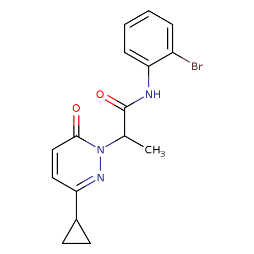 N-(2-bromophenyl)-2-(3-cyclopropyl-6-oxo-1,6-dihydropyridazin-1-yl)propanamide