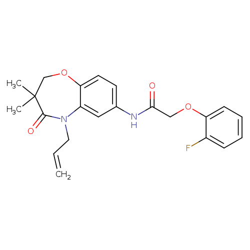 N-[3,3-dimethyl-4-oxo-5-(prop-2-en-1-yl)-2,3,4,5-tetrahydro-1,5-benzoxazepin-7-yl]-2-(2-fluorophenoxy)acetamide