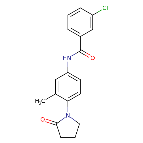 3-chloro-N-[3-methyl-4-(2-oxopyrrolidin-1-yl)phenyl]benzamide