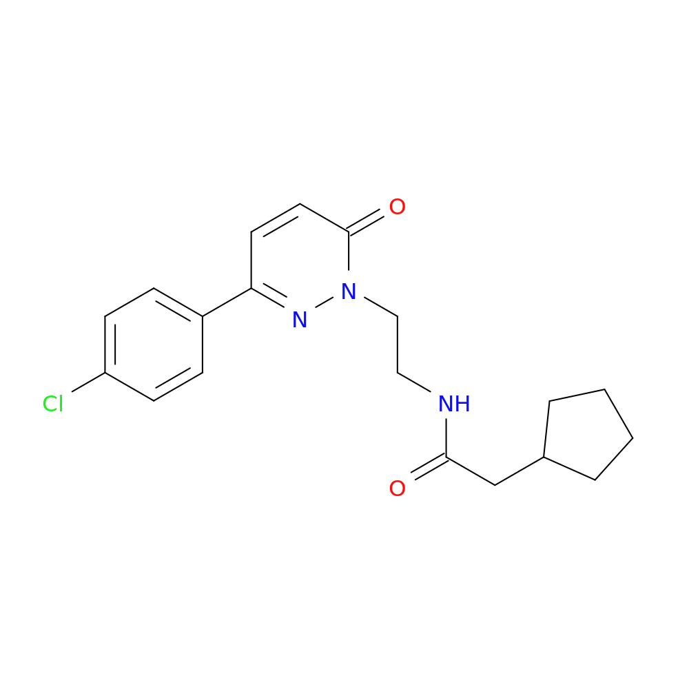 N-{2-[3-(4-chlorophenyl)-6-oxo-1,6-dihydropyridazin-1-yl]ethyl}-2-cyclopentylacetamide