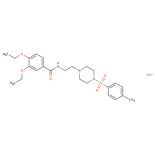 3,4-diethoxy-N-{2-[4-(4-methylbenzenesulfonyl)piperazin-1-yl]ethyl}benzamide hydrochloride