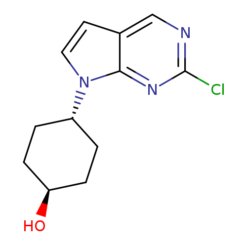 Cyclohexanol, 4-(2-chloro-7H-pyrrolo[2,3-d]pyrimidin-7-yl)-, trans-