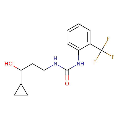 3-(3-cyclopropyl-3-hydroxypropyl)-1-[2-(trifluoromethyl)phenyl]urea