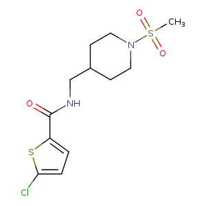 5-chloro-N-[(1-methanesulfonylpiperidin-4-yl)methyl]thiophene-2-carboxamide