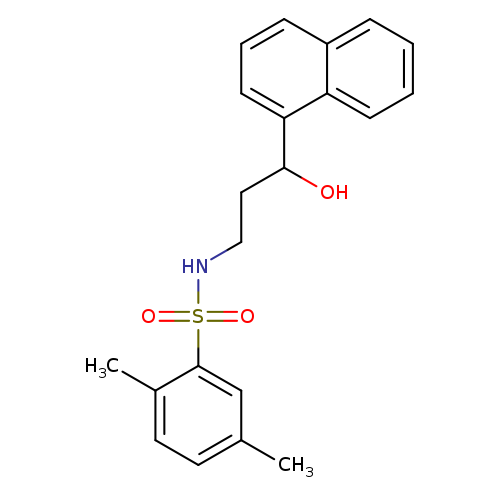 N-[3-hydroxy-3-(naphthalen-1-yl)propyl]-2,5-dimethylbenzene-1-sulfonamide
