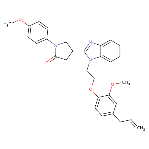 4-(1-{2-[2-methoxy-4-(prop-2-en-1-yl)phenoxy]ethyl}-1H-1,3-benzodiazol-2-yl)-1-(4-methoxyphenyl)pyrrolidin-2-one
