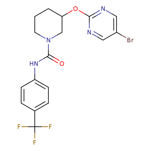 3-[(5-bromopyrimidin-2-yl)oxy]-N-[4-(trifluoromethyl)phenyl]piperidine-1-carboxamide