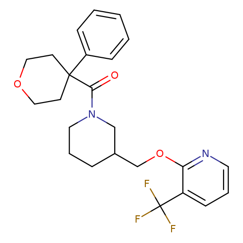 2-{[1-(4-phenyloxane-4-carbonyl)piperidin-3-yl]methoxy}-3-(trifluoromethyl)pyridine