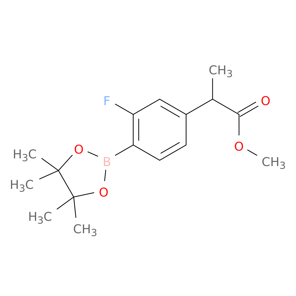 methyl 2-[3-fluoro-4-(4,4,5,5-tetramethyl-1,3,2-dioxaborolan-2-yl)phenyl]propanoate