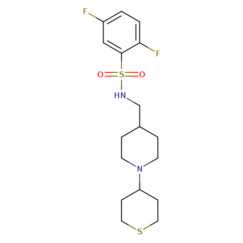 2,5-difluoro-N-{[1-(thian-4-yl)piperidin-4-yl]methyl}benzene-1-sulfonamide