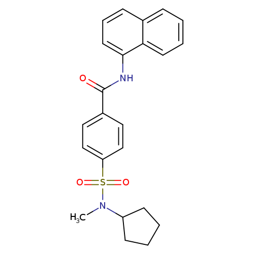 4-[cyclopentyl(methyl)sulfamoyl]-N-(naphthalen-1-yl)benzamide