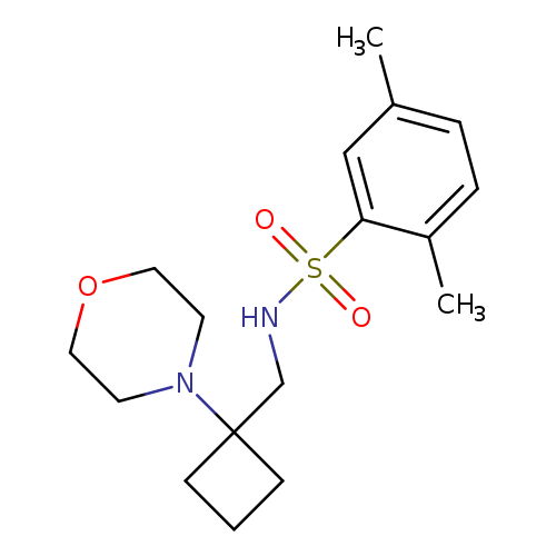 2,5-dimethyl-N-{[1-(morpholin-4-yl)cyclobutyl]methyl}benzene-1-sulfonamide