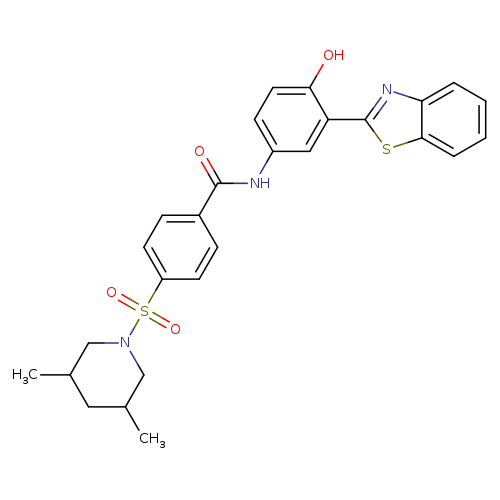 N-[3-(1,3-benzothiazol-2-yl)-4-hydroxyphenyl]-4-[(3,5-dimethylpiperidin-1-yl)sulfonyl]benzamide