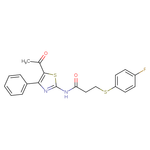 N-(5-acetyl-4-phenyl-1,3-thiazol-2-yl)-3-[(4-fluorophenyl)sulfanyl]propanamide