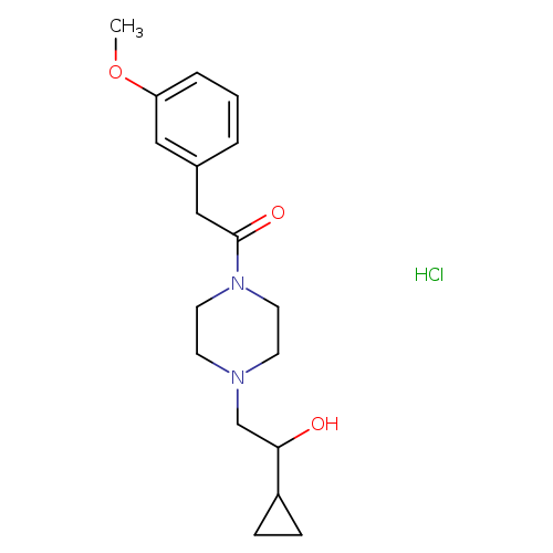 1-[4-(2-cyclopropyl-2-hydroxyethyl)piperazin-1-yl]-2-(3-methoxyphenyl)ethan-1-one hydrochloride