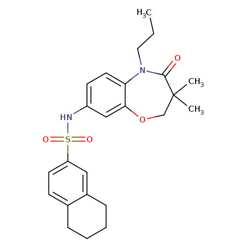 N-(3,3-dimethyl-4-oxo-5-propyl-2,3,4,5-tetrahydro-1,5-benzoxazepin-8-yl)-5,6,7,8-tetrahydronaphthalene-2-sulfonamide