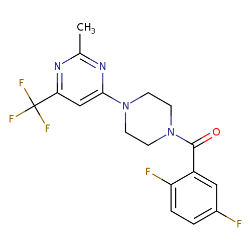 4-[4-(2,5-difluorobenzoyl)piperazin-1-yl]-2-methyl-6-(trifluoromethyl)pyrimidine