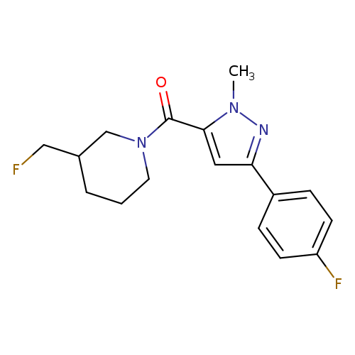 3-(fluoromethyl)-1-[3-(4-fluorophenyl)-1-methyl-1H-pyrazole-5-carbonyl]piperidine