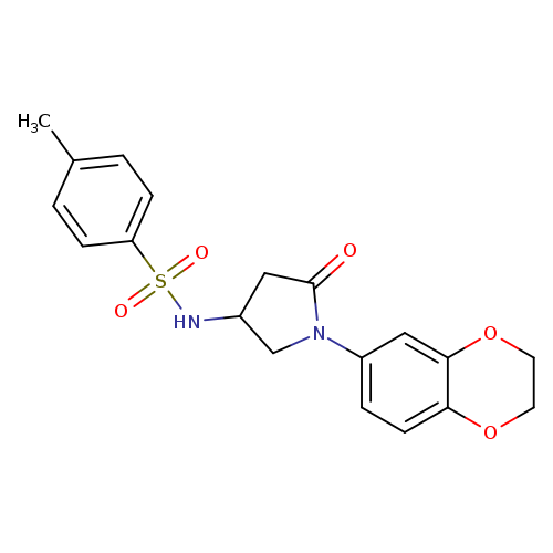 N-[1-(2,3-dihydro-1,4-benzodioxin-6-yl)-5-oxopyrrolidin-3-yl]-4-methylbenzene-1-sulfonamide