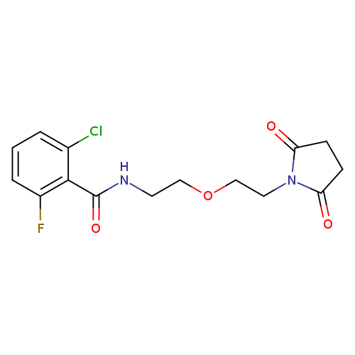 2-chloro-N-{2-[2-(2,5-dioxopyrrolidin-1-yl)ethoxy]ethyl}-6-fluorobenzamide