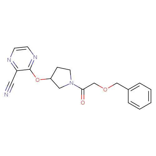 3-({1-[2-(benzyloxy)acetyl]pyrrolidin-3-yl}oxy)pyrazine-2-carbonitrile